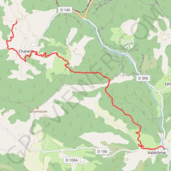Itinéraire Grande Traversée des PréAlpes : Haut-Charens - Valdrôme, distance, dénivelé, altitude, carte, profil, trace GPS