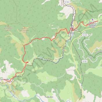 Itinéraire GR70 Etape 6 19 km Départ ND des neiges Chasserades, distance, dénivelé, altitude, carte, profil, trace GPS