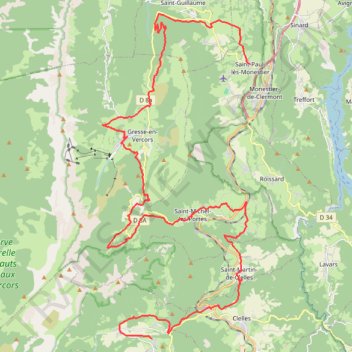 Itinéraire Etape 3 bis Trièves 2025-21447583, distance, dénivelé, altitude, carte, profil, trace GPS