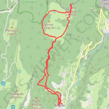 Itinéraire La dent du Loup et le plateau du Sornin, distance, dénivelé, altitude, carte, profil, trace GPS