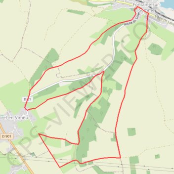 Itinéraire Circuit des bois - Fontaine, distance, dénivelé, altitude, carte, profil, trace GPS