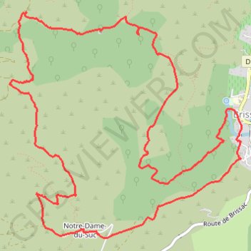 Itinéraire Boucle Brissac Notre-Dame-du-suc, distance, dénivelé, altitude, carte, profil, trace GPS
