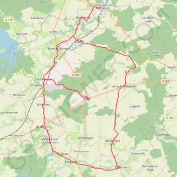 Itinéraire Les paysages de l'Histoire, distance, dénivelé, altitude, carte, profil, trace GPS
