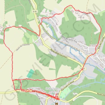 Itinéraire Petite boucle Chalo Saint Mars, distance, dénivelé, altitude, carte, profil, trace GPS