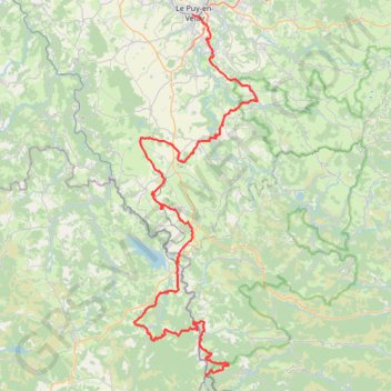 Itinéraire GR70 Chemin Stevenson Du Puy en Velay (Haute-Loire) à La Bastide-Puylaurent (Lozère), distance, dénivelé, altitude, carte, profil, trace GPS