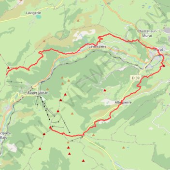 Itinéraire GR® 400 _ le tour du volcan cantalien, distance, dénivelé, altitude, carte, profil, trace GPS