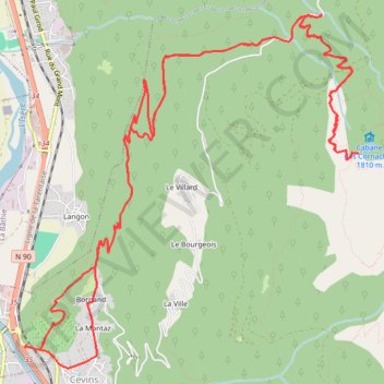 Itinéraire Cevin-Lac Cornaches, distance, dénivelé, altitude, carte, profil, trace GPS