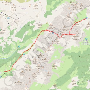 Itinéraire Tour des Aravis J3, distance, dénivelé, altitude, carte, profil, trace GPS