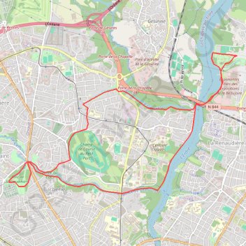 Itinéraire Au fil de l'eau, distance, dénivelé, altitude, carte, profil, trace GPS