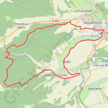 Itinéraire Koeur - version, distance, dénivelé, altitude, carte, profil, trace GPS