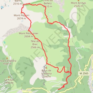 Itinéraire Petoumier-Pepoiri-Vacheries Anduibis, distance, dénivelé, altitude, carte, profil, trace GPS