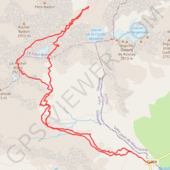 Itinéraire Rocher Blanc, distance, dénivelé, altitude, carte, profil, trace GPS