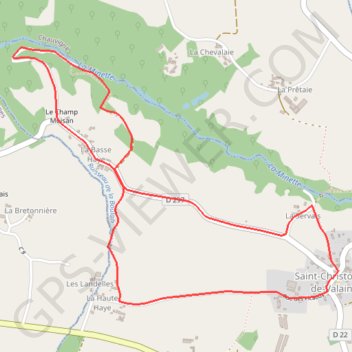 Itinéraire Sur le sentier des Picaous - Saint-Christophe-de-Valains, distance, dénivelé, altitude, carte, profil, trace GPS
