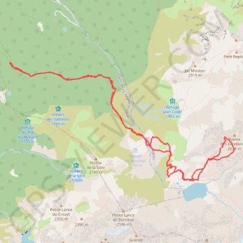 Itinéraire Pointes des Excellentes (Belledonne), distance, dénivelé, altitude, carte, profil, trace GPS