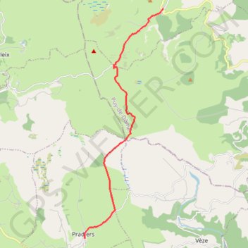 Itinéraire GRP Cézallier - Etape liaison - Pradiers - Boutare, distance, dénivelé, altitude, carte, profil, trace GPS