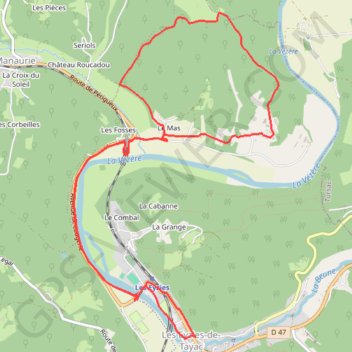 Itinéraire Boucle de la Micoque n°15 /Les Eyzies, distance, dénivelé, altitude, carte, profil, trace GPS