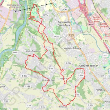 Itinéraire Singles à Pech David - Pechbusque, distance, dénivelé, altitude, carte, profil, trace GPS