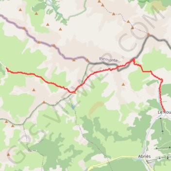 Itinéraire Le Roux-Les Fonds par crêtes, distance, dénivelé, altitude, carte, profil, trace GPS