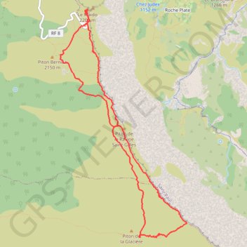 Itinéraire Boucle La Glacière, distance, dénivelé, altitude, carte, profil, trace GPS