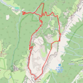 Itinéraire Chartreuse - Tour de la dent de Crolles par les sangles, distance, dénivelé, altitude, carte, profil, trace GPS