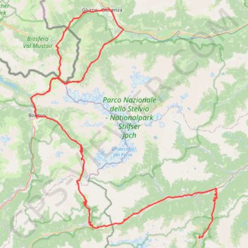 Itinéraire Track-E4. Madonna, distance, dénivelé, altitude, carte, profil, trace GPS