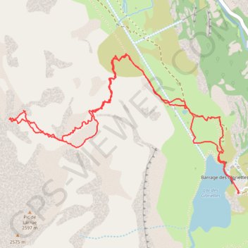 Itinéraire Pic de Larrue, distance, dénivelé, altitude, carte, profil, trace GPS