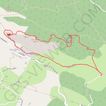 Itinéraire Roquefixade, distance, dénivelé, altitude, carte, profil, trace GPS