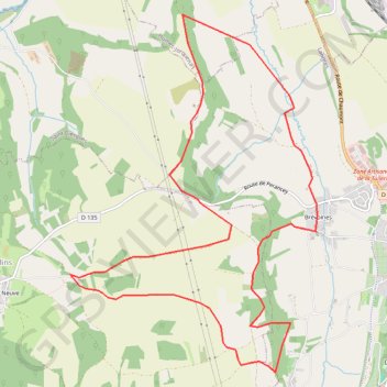 Itinéraire Hauteur sur la vallée Bonnelle, distance, dénivelé, altitude, carte, profil, trace GPS