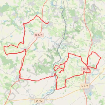 Itinéraire circuit en ligne 8 ( pléchâtel), distance, dénivelé, altitude, carte, profil, trace GPS