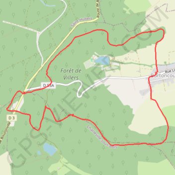 Itinéraire Burtoncourt (57), distance, dénivelé, altitude, carte, profil, trace GPS