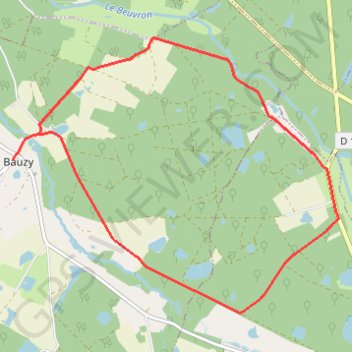 Itinéraire Entre forêt et manoir - Bauzy, distance, dénivelé, altitude, carte, profil, trace GPS