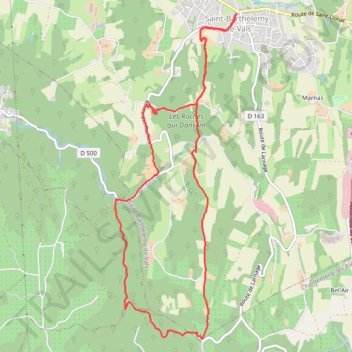 Itinéraire Saint-Barthélemy-de-Vals Marche à pied, distance, dénivelé, altitude, carte, profil, trace GPS