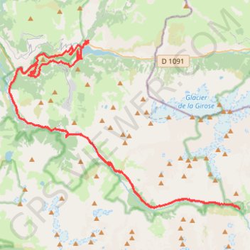 Itinéraire La Bérarde, distance, dénivelé, altitude, carte, profil, trace GPS