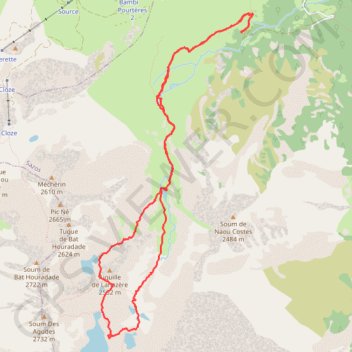 Itinéraire Les lacs d'Ardiden - Grust, distance, dénivelé, altitude, carte, profil, trace GPS