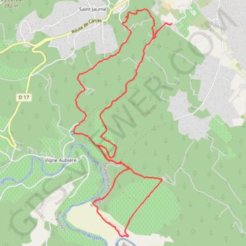 Itinéraire Lorgues-Les Girards-Vallon de San Peyre, distance, dénivelé, altitude, carte, profil, trace GPS
