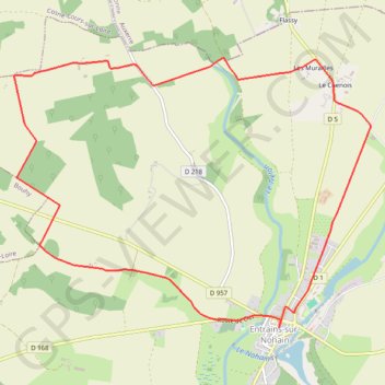 Itinéraire Circuit Histoire - Entrains-sur-Nohain, distance, dénivelé, altitude, carte, profil, trace GPS