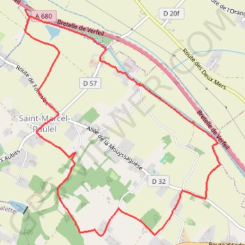 Itinéraire Les sentiers de Saint-Marcel-Paulel, distance, dénivelé, altitude, carte, profil, trace GPS