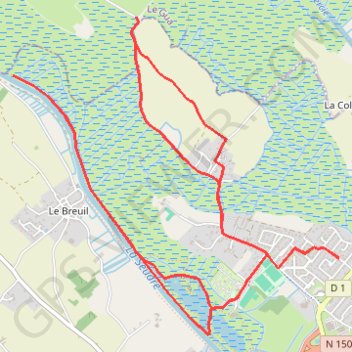 Itinéraire Du Fief au bout des marais, distance, dénivelé, altitude, carte, profil, trace GPS