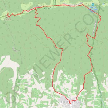 Itinéraire Le Mourre Nègre depuis Cabrières d'Aigues, distance, dénivelé, altitude, carte, profil, trace GPS