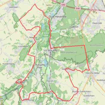 Itinéraire National 46km Boucle Sud, distance, dénivelé, altitude, carte, profil, trace GPS