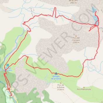 Itinéraire Lacs de la Munia, distance, dénivelé, altitude, carte, profil, trace GPS