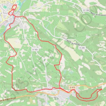 Itinéraire La Tour d'Aigues-La Bastidonne, distance, dénivelé, altitude, carte, profil, trace GPS