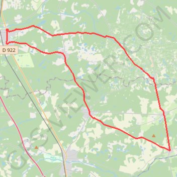 Itinéraire En Sologne de Chaon à La Ferté-Saint-Aubin, distance, dénivelé, altitude, carte, profil, trace GPS