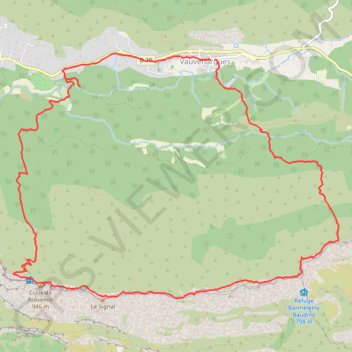 Itinéraire Sainte-Victoire, distance, dénivelé, altitude, carte, profil, trace GPS