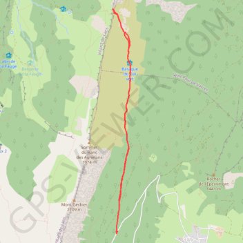 Itinéraire Col Vert par Prélenfrey, distance, dénivelé, altitude, carte, profil, trace GPS