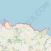 Itinéraire Côte bretonne de Locquirec au Diben, distance, dénivelé, altitude, carte, profil, trace GPS
