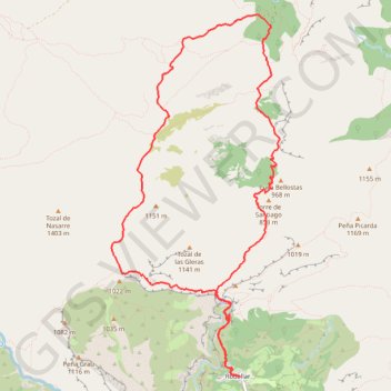 Itinéraire Sierra de Guara Otin et le Rio Mascun, distance, dénivelé, altitude, carte, profil, trace GPS