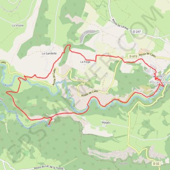 Itinéraire Rocamadour (chemin des escargots), distance, dénivelé, altitude, carte, profil, trace GPS