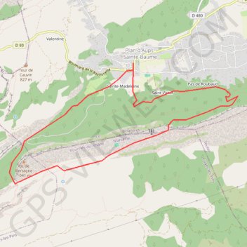 Itinéraire Sainte-Baume - Bertagne, distance, dénivelé, altitude, carte, profil, trace GPS