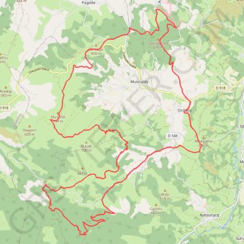 Itinéraire Randonnée des chapelles autour d'Ordiarp, distance, dénivelé, altitude, carte, profil, trace GPS